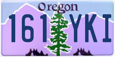 OR license plate 161YKI
