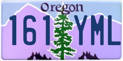 OR license plate 161YML