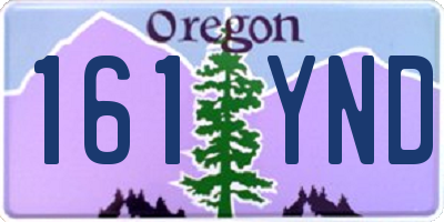 OR license plate 161YND