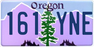 OR license plate 161YNE