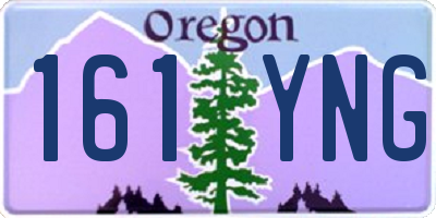 OR license plate 161YNG