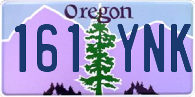 OR license plate 161YNK