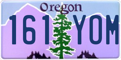 OR license plate 161YOM