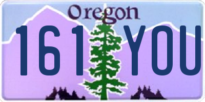 OR license plate 161YOU