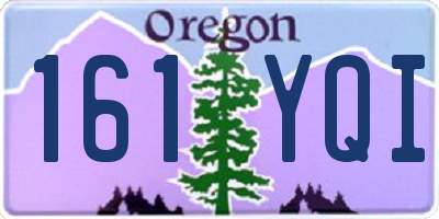 OR license plate 161YQI
