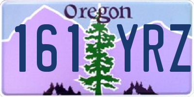 OR license plate 161YRZ