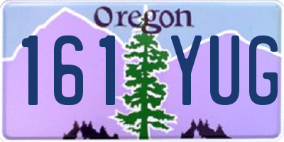 OR license plate 161YUG