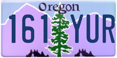 OR license plate 161YUR