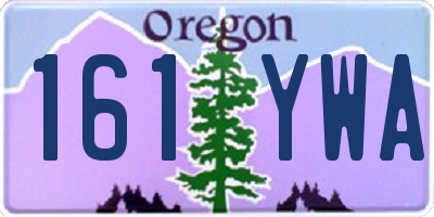 OR license plate 161YWA