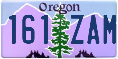 OR license plate 161ZAM