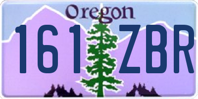 OR license plate 161ZBR