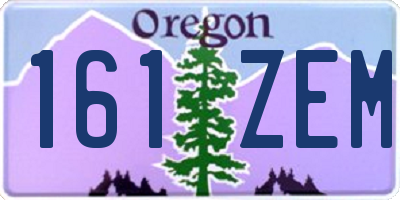 OR license plate 161ZEM