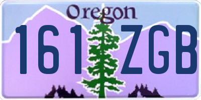 OR license plate 161ZGB