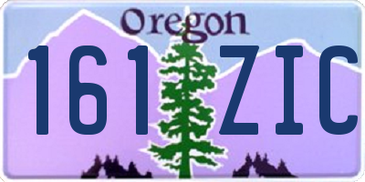 OR license plate 161ZIC