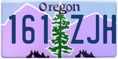 OR license plate 161ZJH