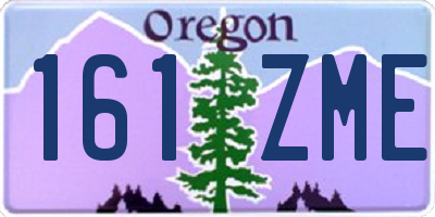 OR license plate 161ZME