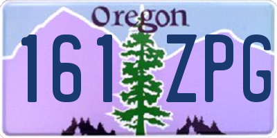 OR license plate 161ZPG