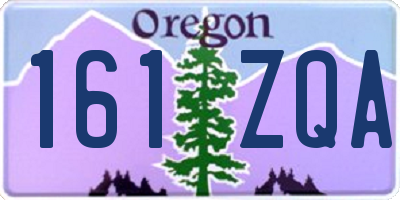 OR license plate 161ZQA