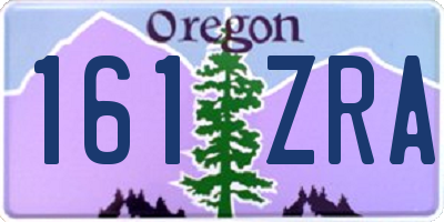 OR license plate 161ZRA