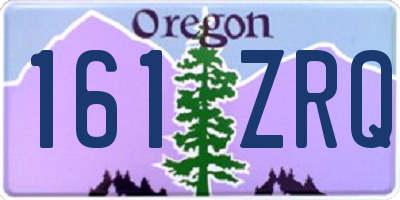 OR license plate 161ZRQ