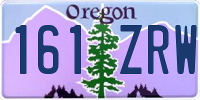 OR license plate 161ZRW