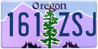 OR license plate 161ZSJ