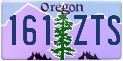 OR license plate 161ZTS