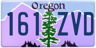 OR license plate 161ZVD