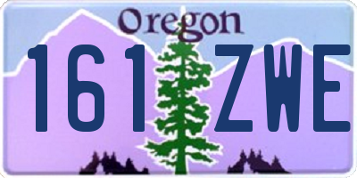 OR license plate 161ZWE
