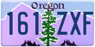OR license plate 161ZXF
