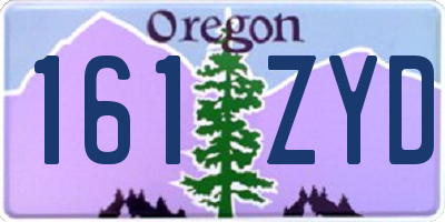 OR license plate 161ZYD
