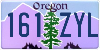 OR license plate 161ZYL
