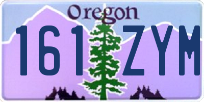 OR license plate 161ZYM