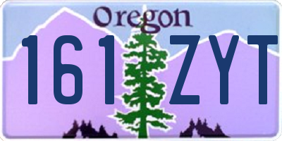 OR license plate 161ZYT