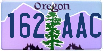 OR license plate 162AAC