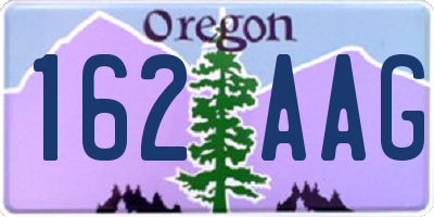 OR license plate 162AAG