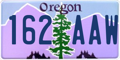 OR license plate 162AAW