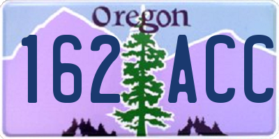 OR license plate 162ACC