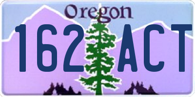 OR license plate 162ACT