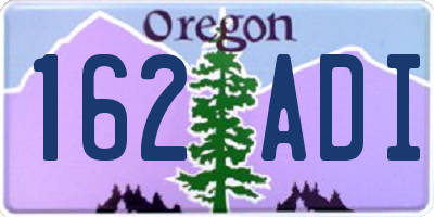OR license plate 162ADI