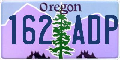 OR license plate 162ADP