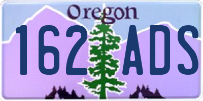OR license plate 162ADS