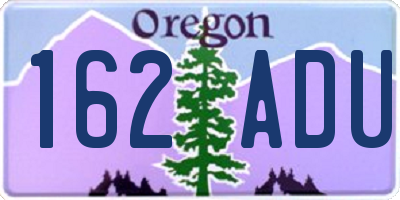OR license plate 162ADU