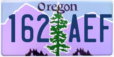 OR license plate 162AEF
