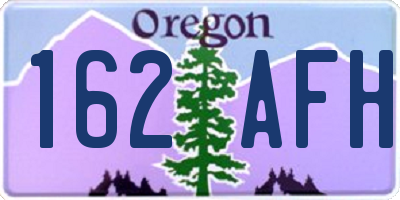 OR license plate 162AFH