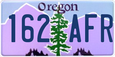 OR license plate 162AFR