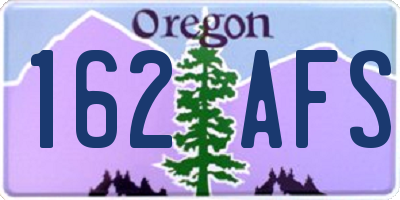 OR license plate 162AFS