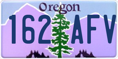 OR license plate 162AFV