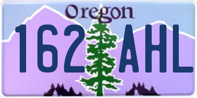 OR license plate 162AHL