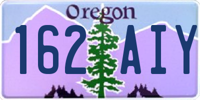OR license plate 162AIY